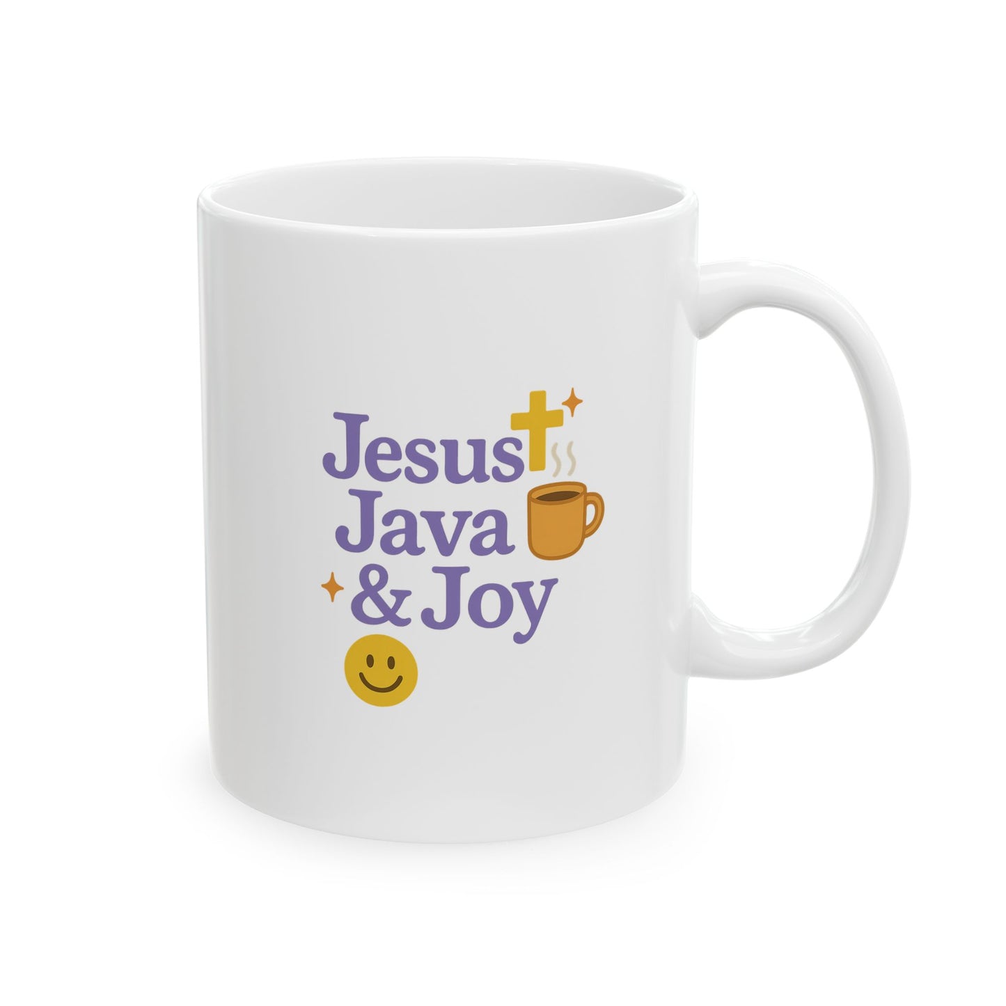 Jesus Java and Joyful Ceramic Mug - Perfect for Coffee Lovers, Gift for Tea Enthusiasts, Fun Kitchen Decor, Birthday Present, Relaxing Moments