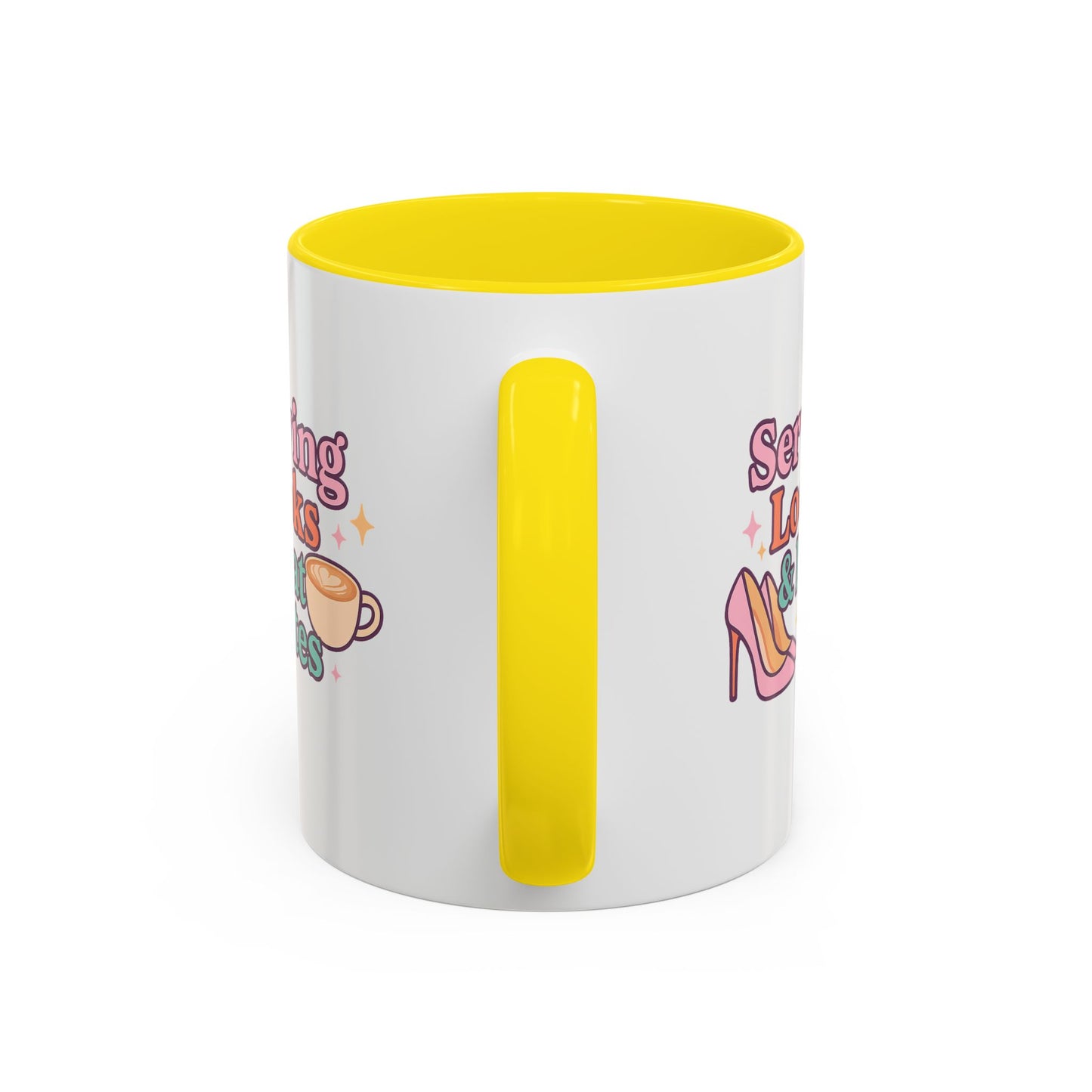 Serving Look and Latte Accent Coffee Mug (11, 15oz)