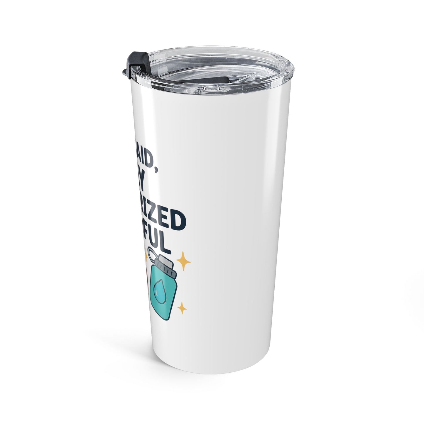 Mindful Moisturizer Tumbler | 20oz Insulated Drinkware, Gift for Self-Care Lovers, Relaxation Gifts, Travel Mug, Quotes
