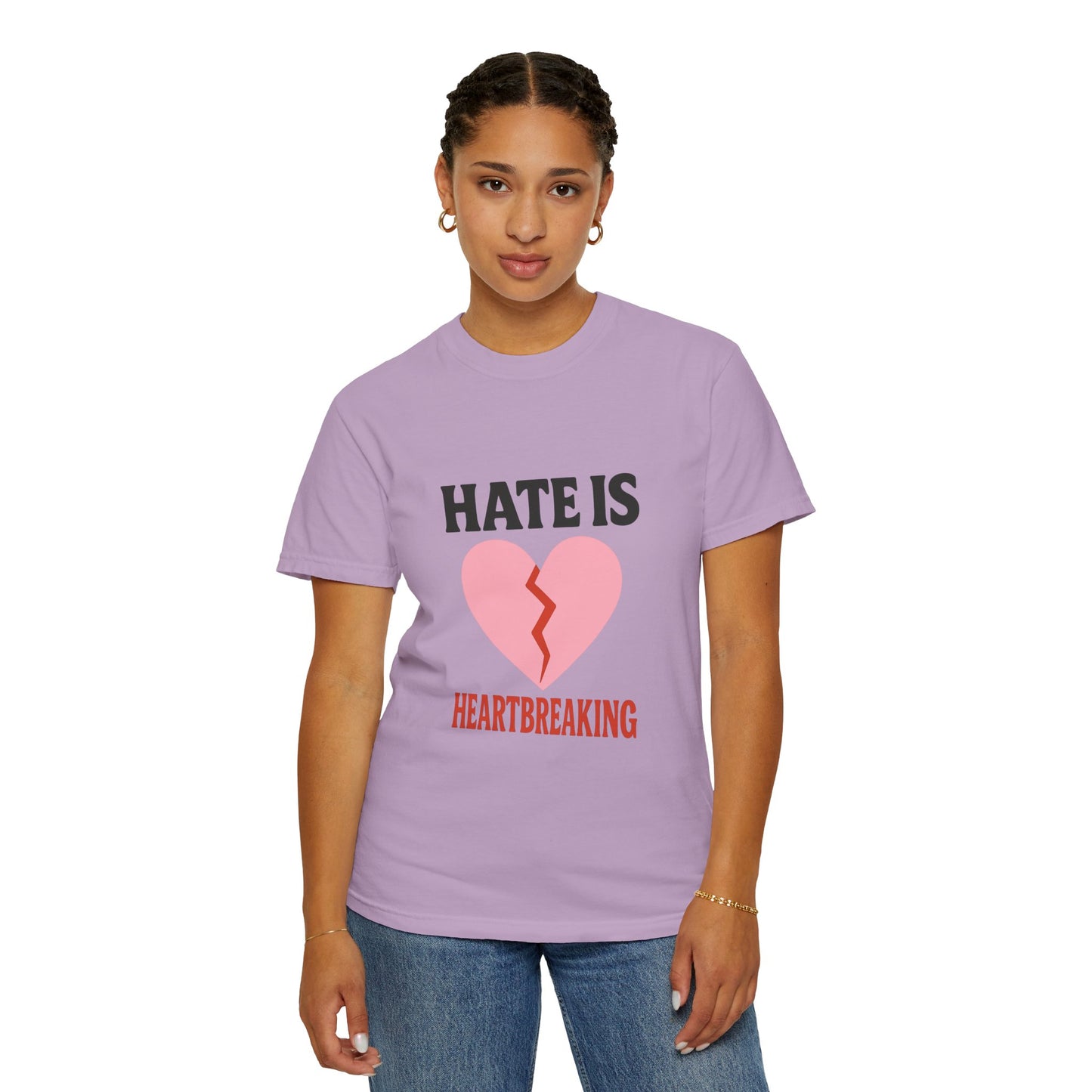 Heartbreaking Message Awareness Garment-Dyed T-Shirt