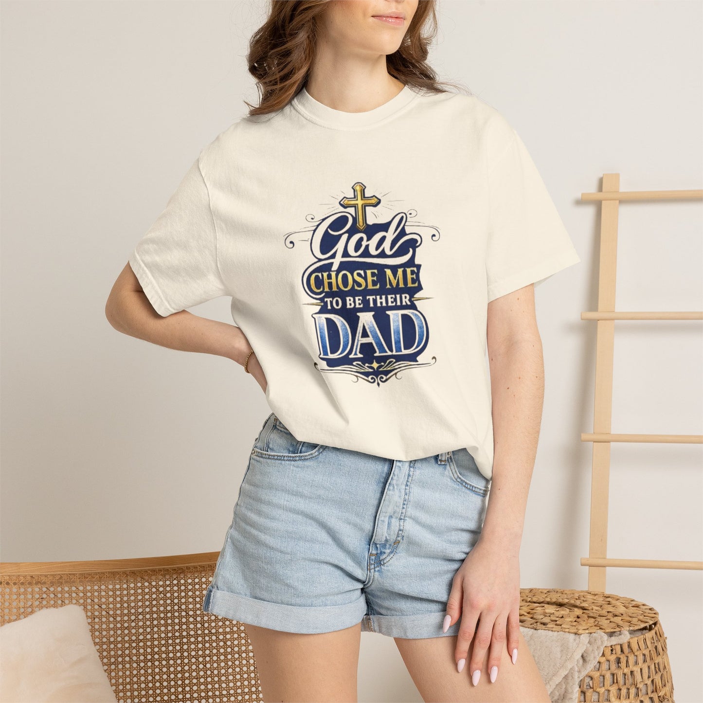 God Chose Me to Be Their Dad T-Shirt
