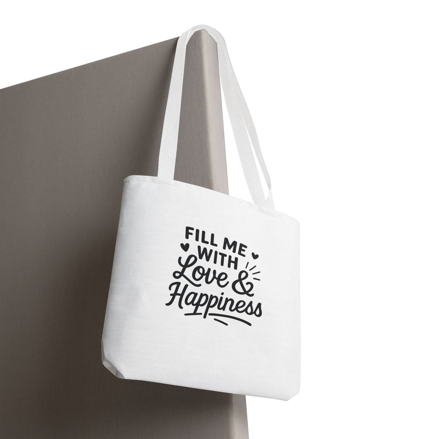 Love & Happiness Tote Bag | Reusable Shopping Bag, Gift Bag, Eco-Friendly Tote, Beach Bag, Cute Tote for All Occasions