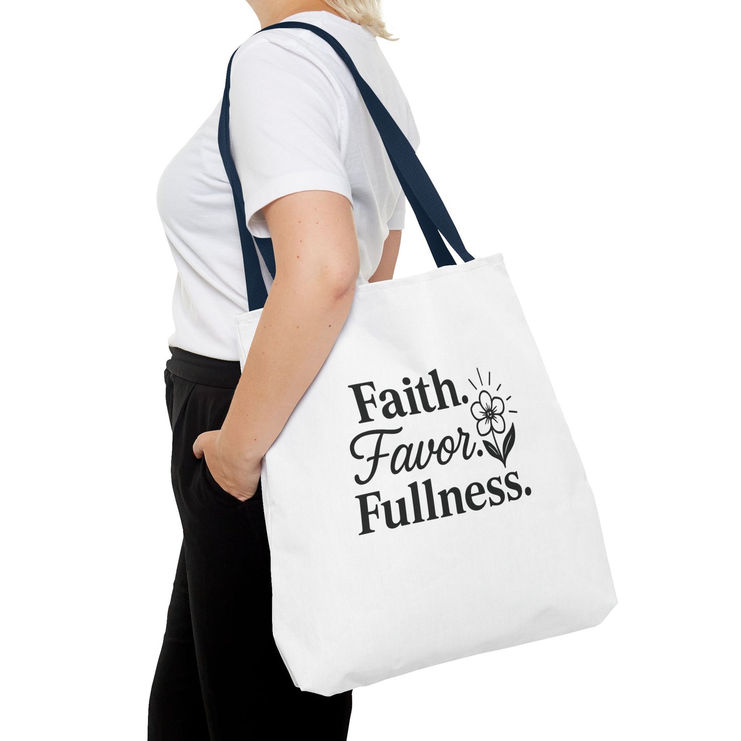 Faith-Inspired Tote Bag for Daily Essentials, Eco-Friendly Shopping Bag, Motivational Quote Tote, Spiritual Gift, Everyday Use
