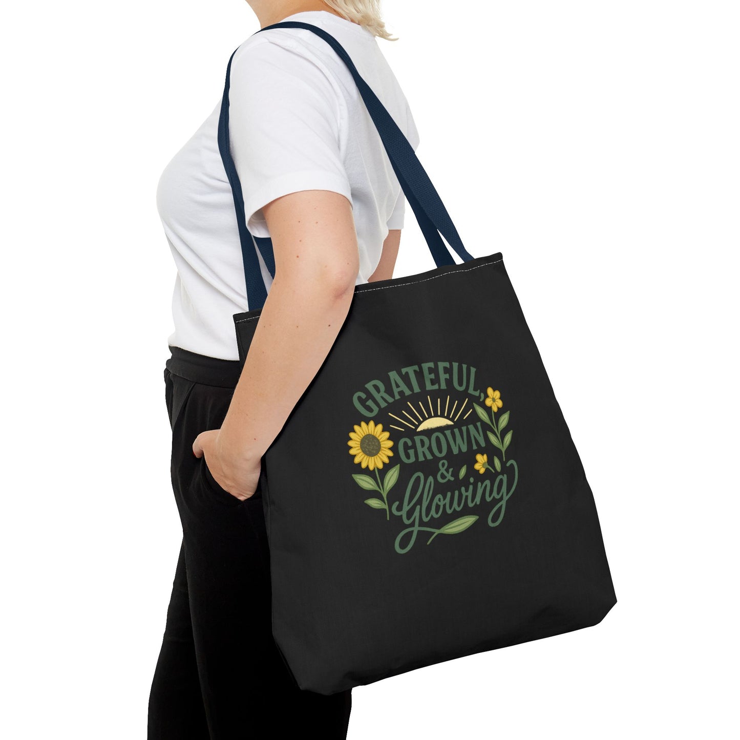 Grateful Grown & Glowing Tote Bag Eco-Friendly Shopper