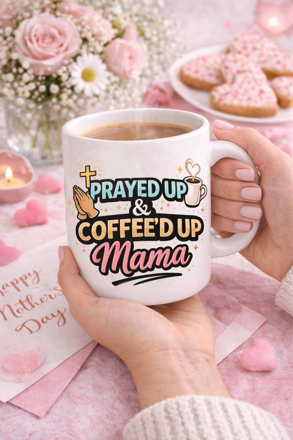 Prayed Up & Coffee’d Up Mama Mug – Cute Mom Coffee Cup | Mother’s Day Gift Idea
