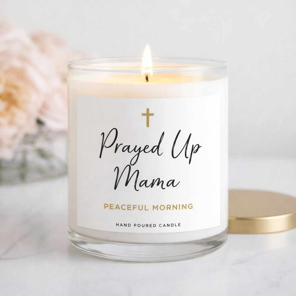 Prayed Up Mama Candle – Peaceful Morning Scent | Christian Mother’s Day Gift Candle