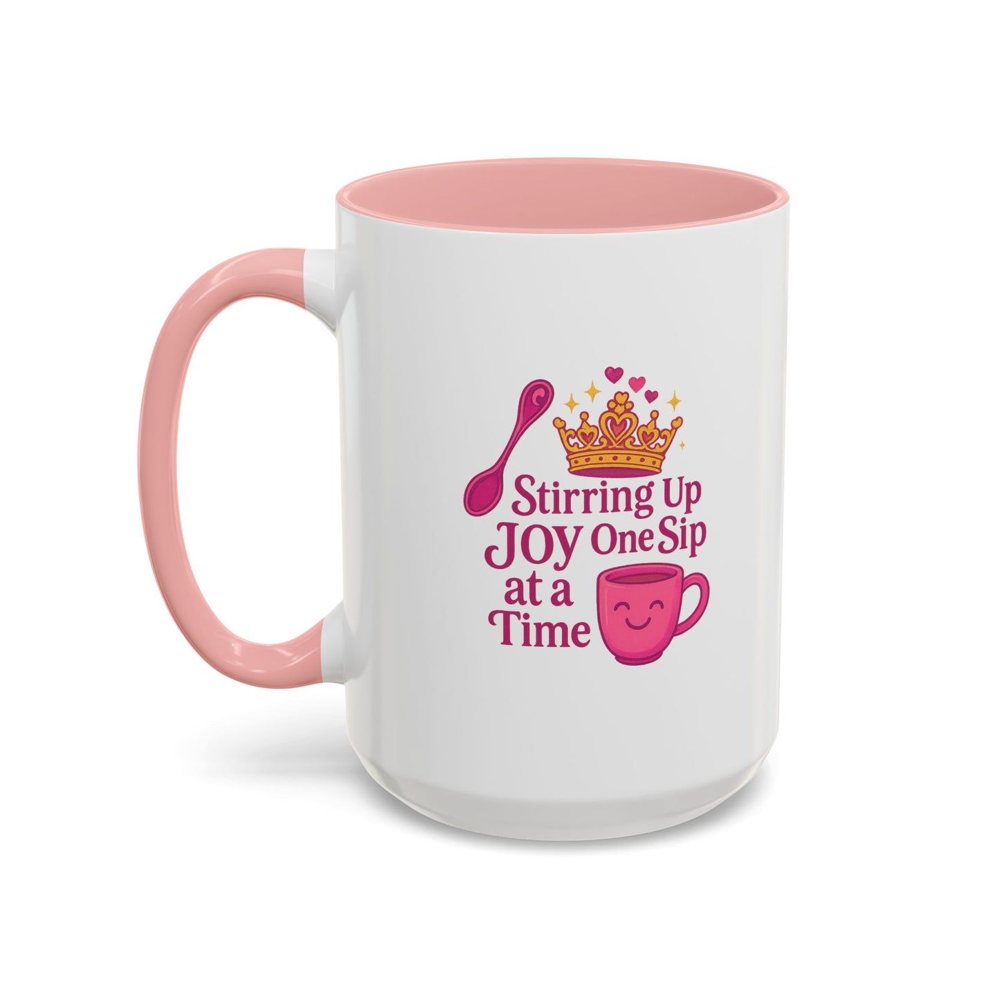 Joyful Accent Coffee Mug - 11/15oz, Colorful Sip Design, Perfect Gift for Coffee Lovers, Birthdays, Holidays, Housewarming
