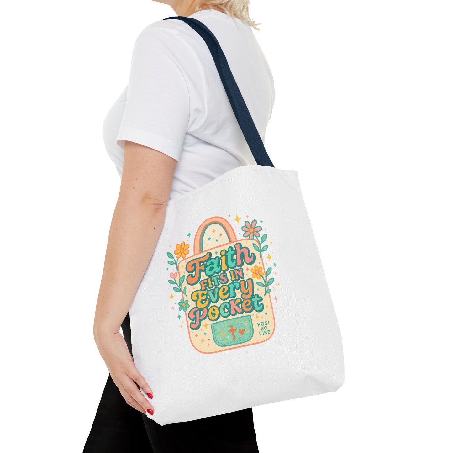 Faith-Inspired Tote Bag for Everyday Use, Shopping, Gifts, Beach, Eco-Friendly, Floral Design