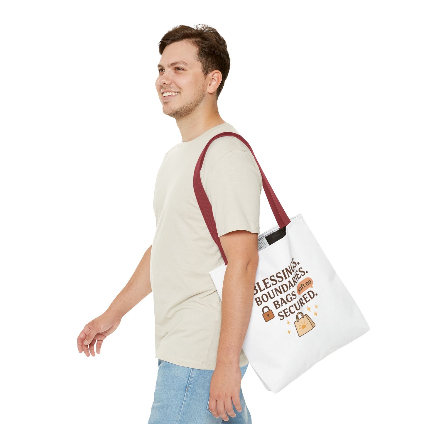Blessings & Boundaries Tote Bag - Unique AOP Design for Daily Use, Gift for Friends, Travel, Shopping, Eco-Friendly Bag