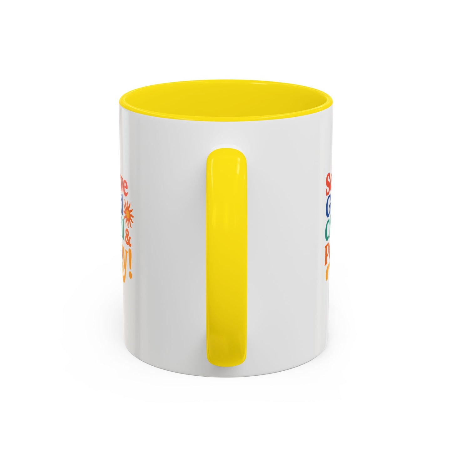 Serve God, Chill & Pray Accent Coffee Mug (11, 15oz)