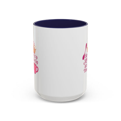 Joyful Crown Accent Coffee Mug | Perfect for Birthdays, Gifts, Home Decor, Coffee Lovers, Daily Motivation