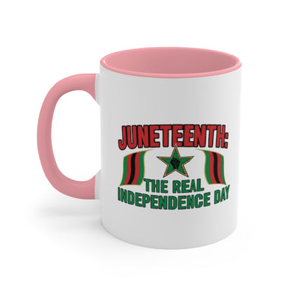 Juneteenth 'The Real Independence Day' Accent Mug