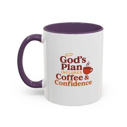 God's Plan Coffee Mug - Inspirational Gift for Coffee Lovers, Unique Christian Mug, Motivational Kitchen Decor, Coffee & Confidence