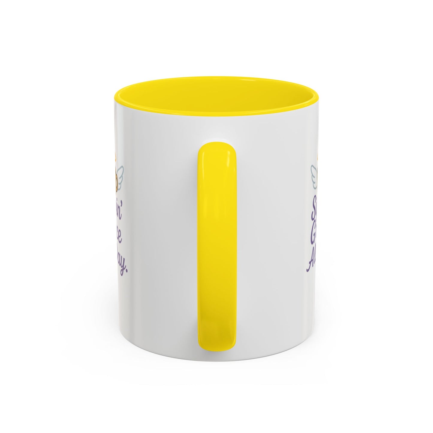 Sipping Grace Accent Coffee Mug | Stylish Gift for Coffee Lovers, Inspirational Mug, Office Décor, Unique Funny Coffee Cup