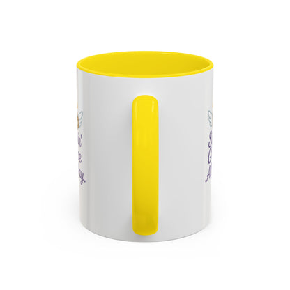 Sipping Grace Accent Coffee Mug | Stylish Gift for Coffee Lovers, Inspirational Mug, Office Décor, Unique Funny Coffee Cup