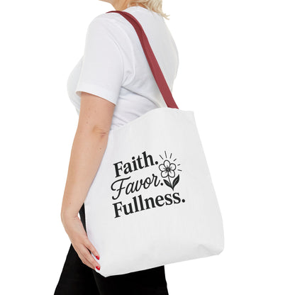 Faith-Inspired Tote Bag for Daily Essentials, Eco-Friendly Shopping Bag, Motivational Quote Tote, Spiritual Gift, Everyday Use