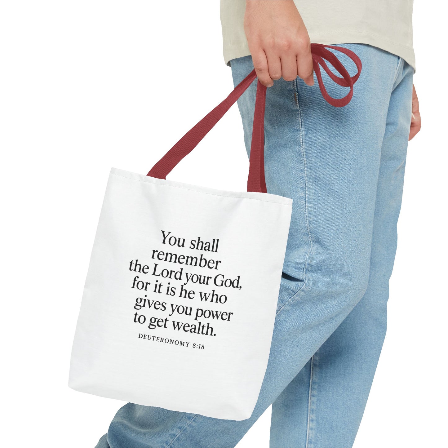 Inspirational Tote Bag - Faith Quote, Bible Verse Gift, Christian Tote, Scripture Bag, Positive Affirmation Accessory