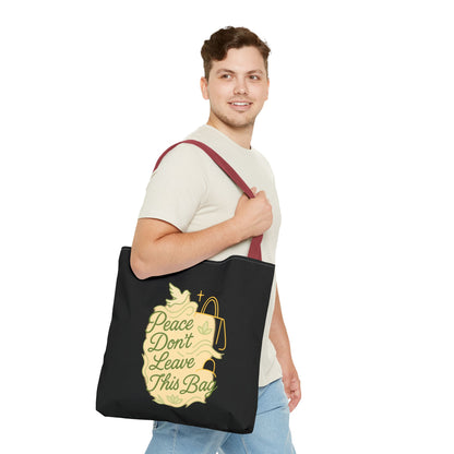 Peaceful Spirit Tote Bag, Eco-Friendly Canvas Bag, Stylish Shopping Bag, Inspirational Gift, Everyday Tote, Faith-Based Accessory