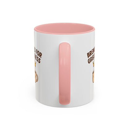 Brewed for Greatness Coffee Mug - Motivational Ceramic Cup, Office Gift, Home Decor, Birthday Present, Tea Lovers