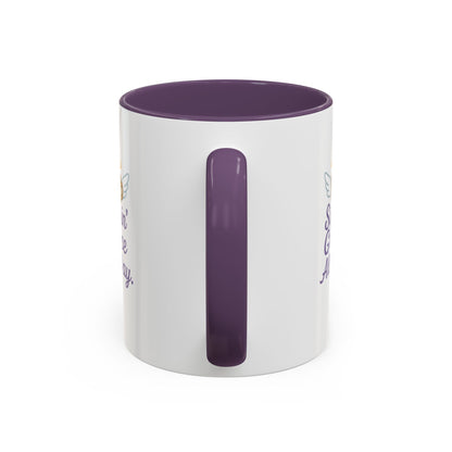 Sipping Grace Accent Coffee Mug | Stylish Gift for Coffee Lovers, Inspirational Mug, Office Décor, Unique Funny Coffee Cup