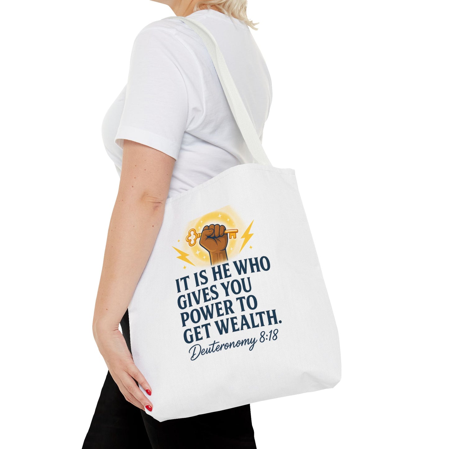 Empowering Inspirational Tote Bag, Motivational Bag, Gifts for Motivated Individuals, Scripture Tote, Versatile Shopping Bag