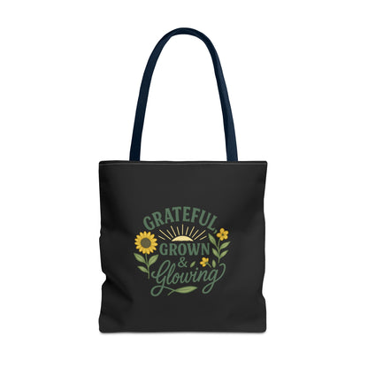 Grateful Grown & Glowing Tote Bag Eco-Friendly Shopper