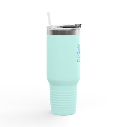 Living That Clean, Clear Christ Life - Inspirational Insulated Travel Mug, 40oz - Motivational Drinkware for Daily Refreshment, Perfect for Faith-Based Gifting, Eco-Friendly