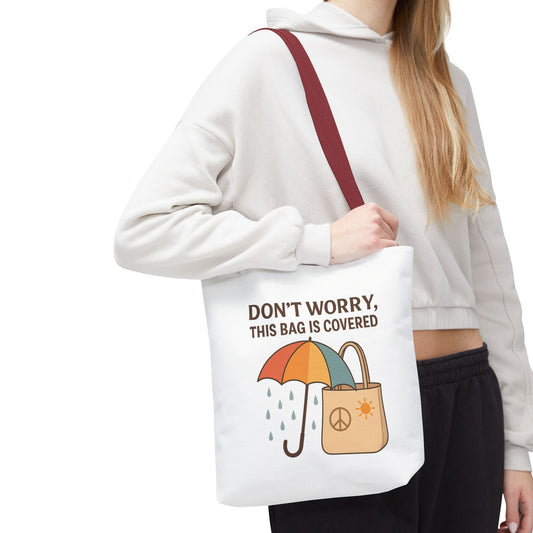 Lighthearted Tote Bag for Everyday Use, Eco-Friendly Shopping Bag, Rainy Day Carryall, Unique Gift for Friends, Funny Tote for All Occasions