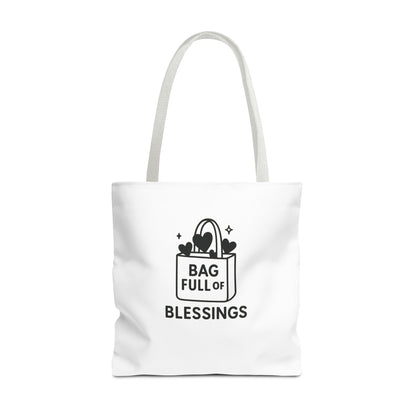 Bag Full of Blessings Tote Bag | Motivational Gift, Shopping Tote, Eco-Friendly Bag, Organizer, Gift for Women