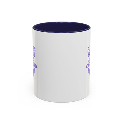 Flawless & Fully Caffeinated Accent Coffee Mug for Faithful Friends, Inspirational Gift, Morning Motivation Cup, Bible Lover's Mug