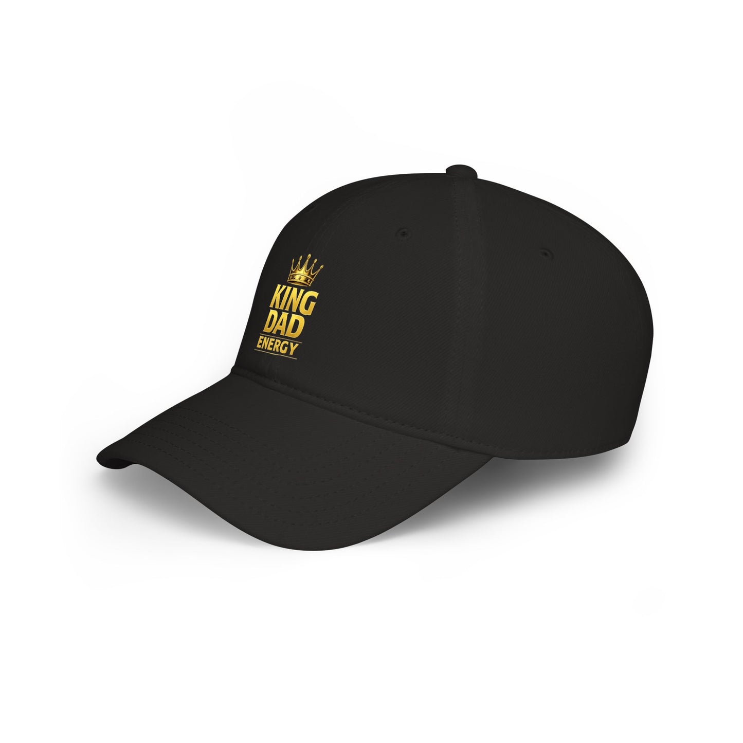 King Dad Energy Baseball Cap – Low Profile Crown Graphic Dad Hat