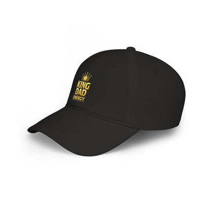 King Dad Energy Baseball Cap – Low Profile Crown Graphic Dad Hat