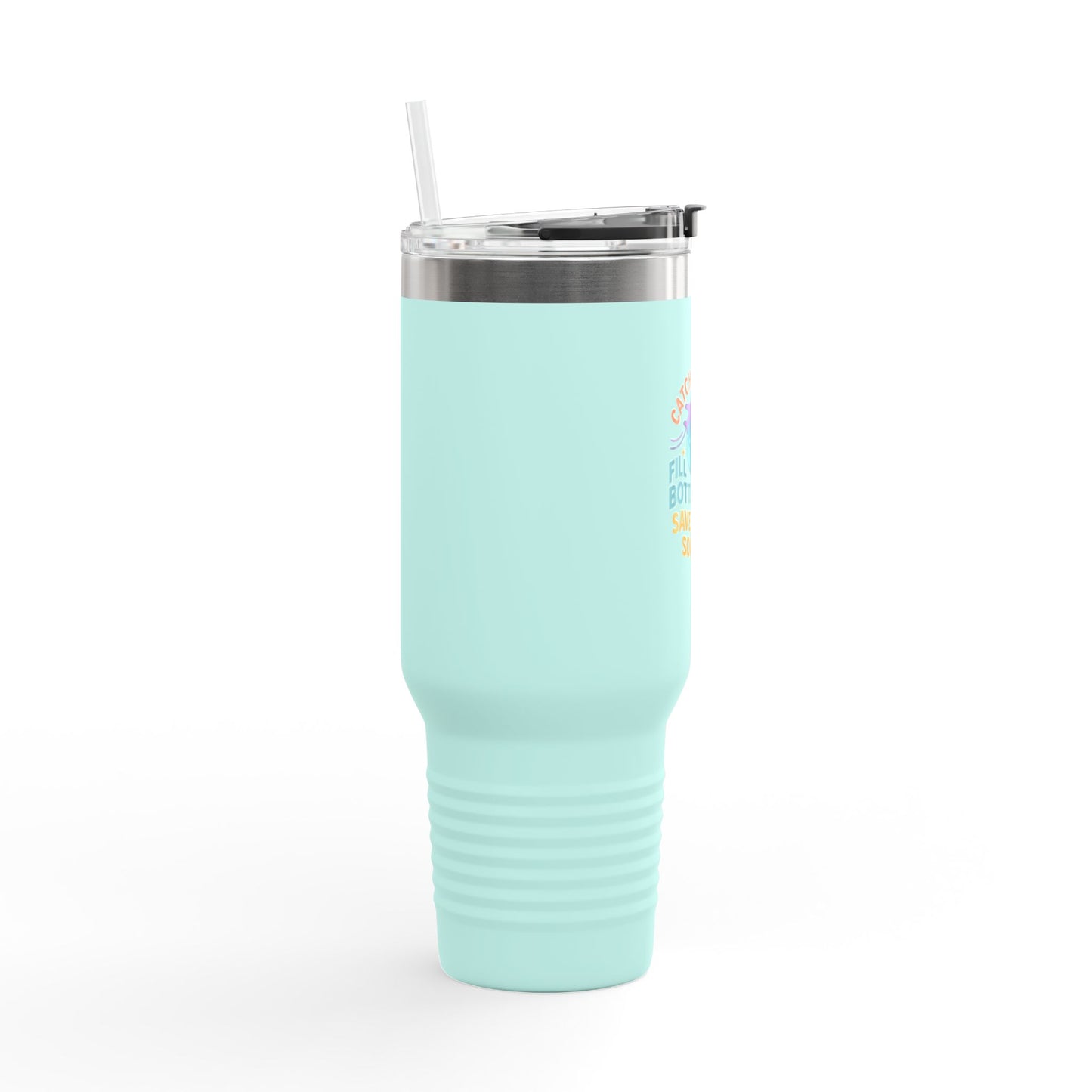 Catch Flights Travel Mug, 40oz Insulated Coffee Cup for Travelers, Unique Gift for Adventurers, Eco-Friendly Reusable Tumbler