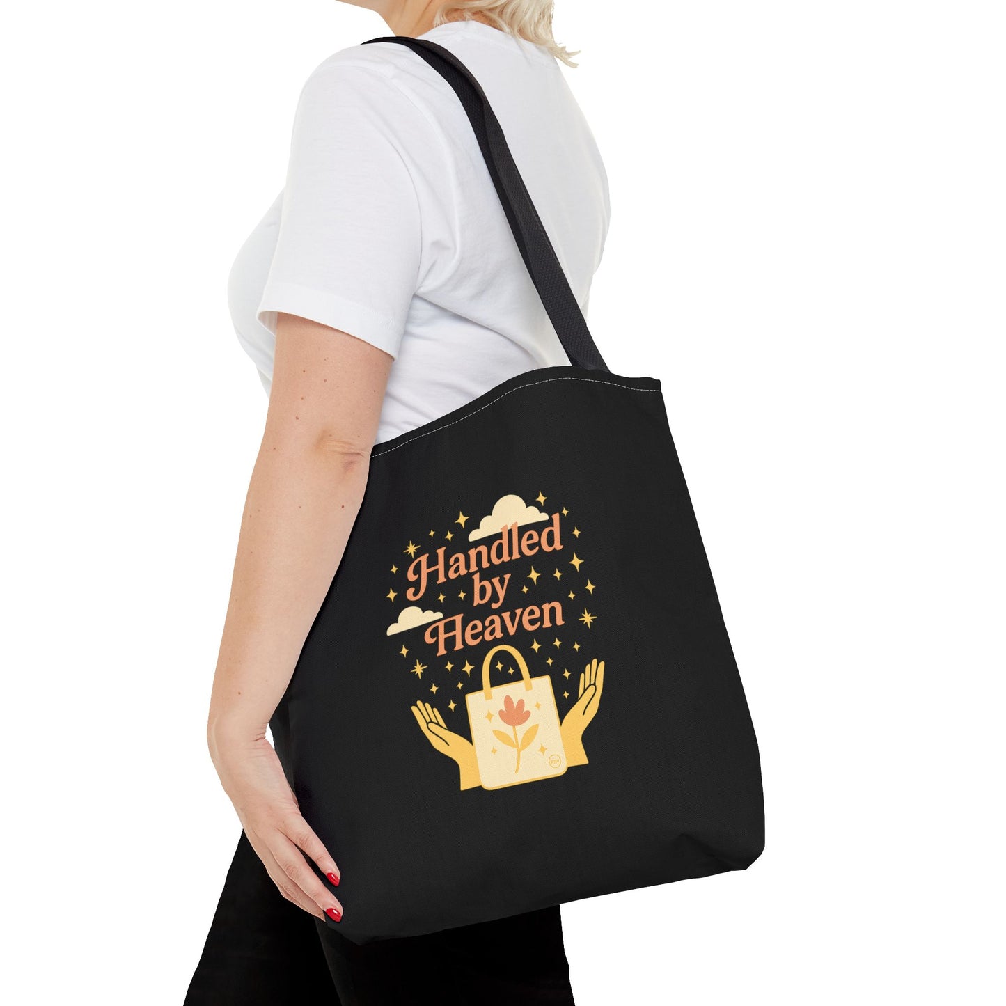 Heavenly Handled Tote Bag - Eco-Friendly Gift, Everyday Carry, Shopping Companion, Gift for Her, Travel Essential