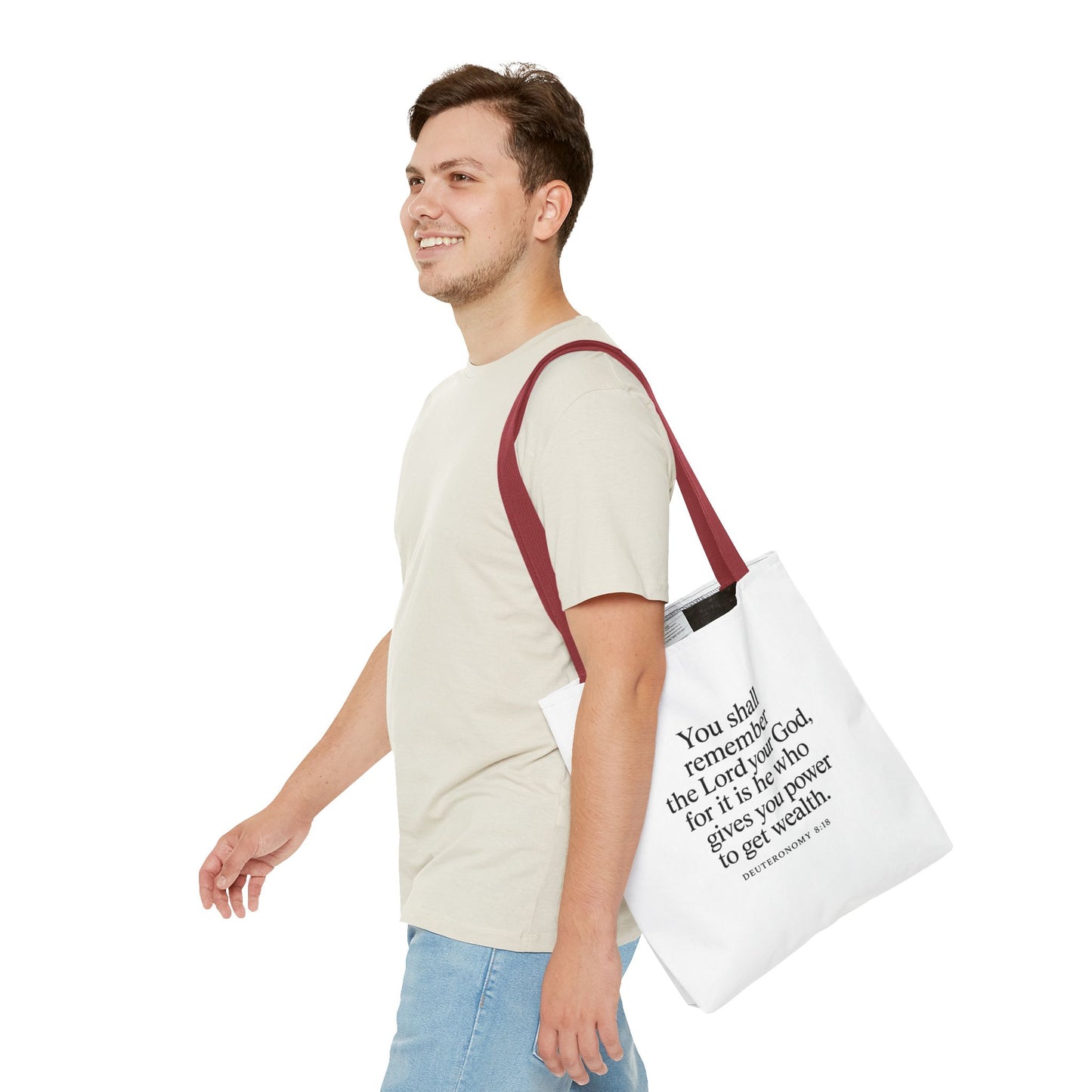 Inspirational Tote Bag - Faith Quote, Bible Verse Gift, Christian Tote, Scripture Bag, Positive Affirmation Accessory