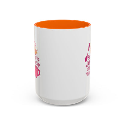 Joyful Accent Coffee Mug - 11/15oz, Colorful Sip Design, Perfect Gift for Coffee Lovers, Birthdays, Holidays, Housewarming