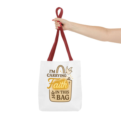 Faith Tote Bag - Inspirational Eco-Friendly Shopping Bag, Spiritual Gift, Slogan Bag, Motivational Purse