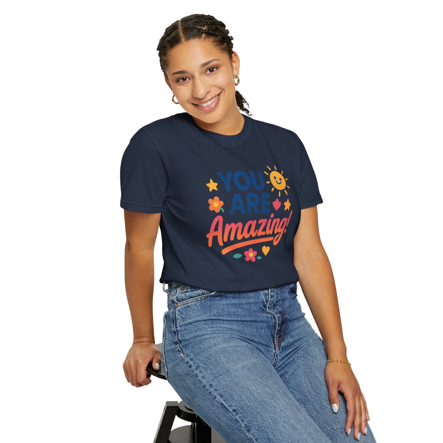 You Are Amazing! Unisex Garment-Dyed T-shirt, Uplifting Tee, Motivational Shirt, Positive Vibes Tee, Gift for Friends, Encouragement Apparel