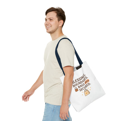 Blessings & Boundaries Tote Bag - Unique AOP Design for Daily Use, Gift for Friends, Travel, Shopping, Eco-Friendly Bag