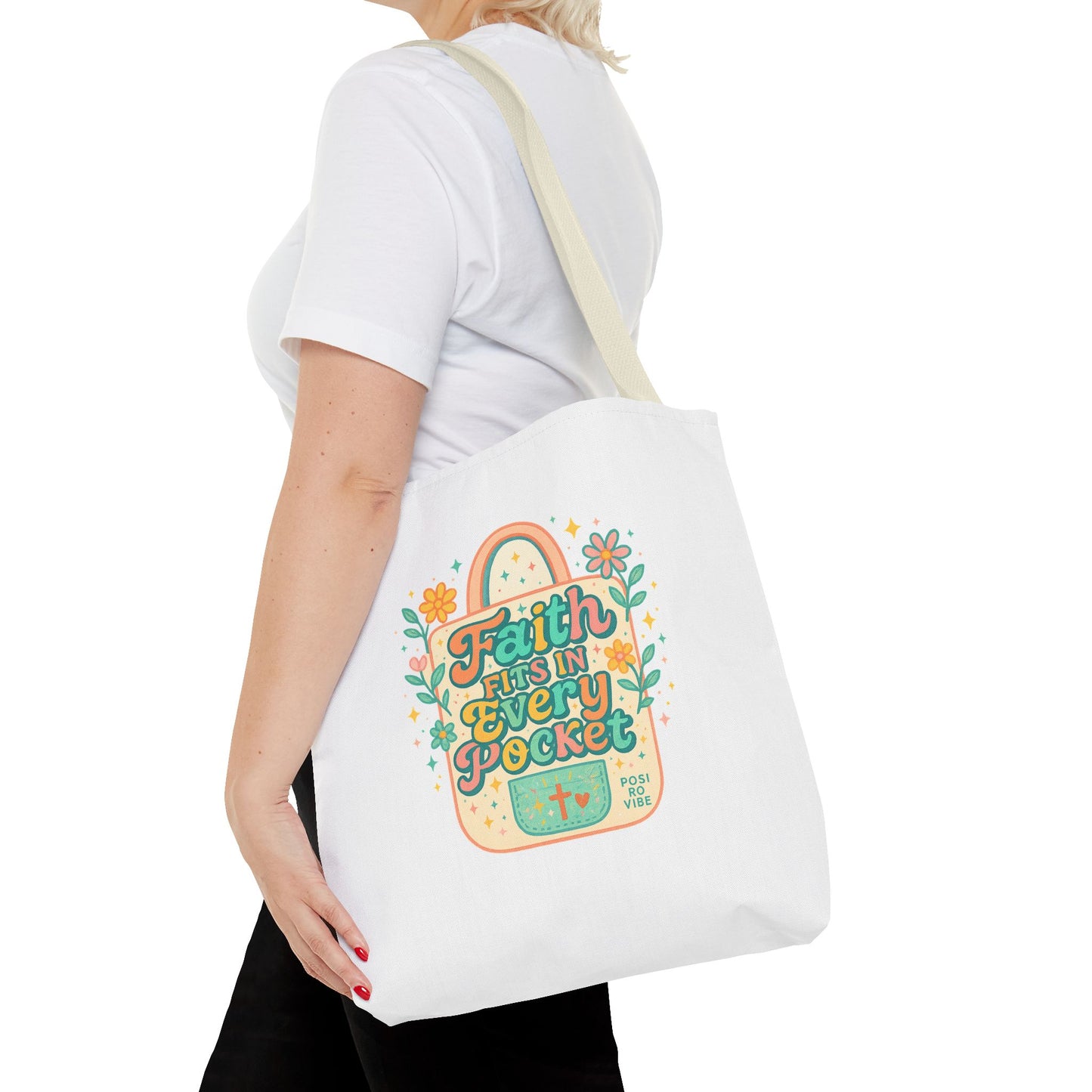 Faith-Inspired Tote Bag for Everyday Use, Shopping, Gifts, Beach, Eco-Friendly, Floral Design