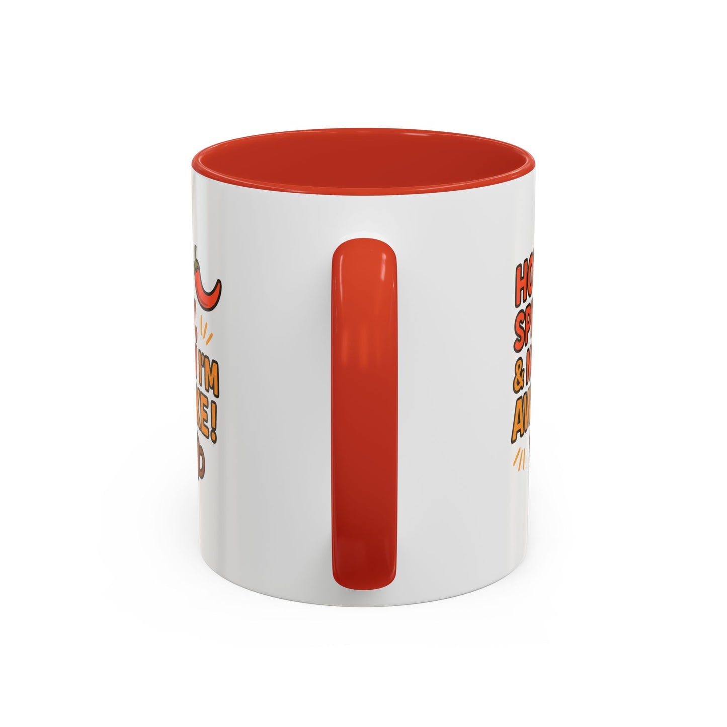 Funny Coffee Mug: "Hot, Spicy, & Now I'm Awake!" - Perfect Gift for Coffee Lovers, Mugs for Friends, Humorous Kitchen Decor, Novelty Mug