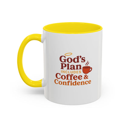 God's Plan Coffee Mug - Inspirational Gift for Coffee Lovers, Unique Christian Mug, Motivational Kitchen Decor, Coffee & Confidence