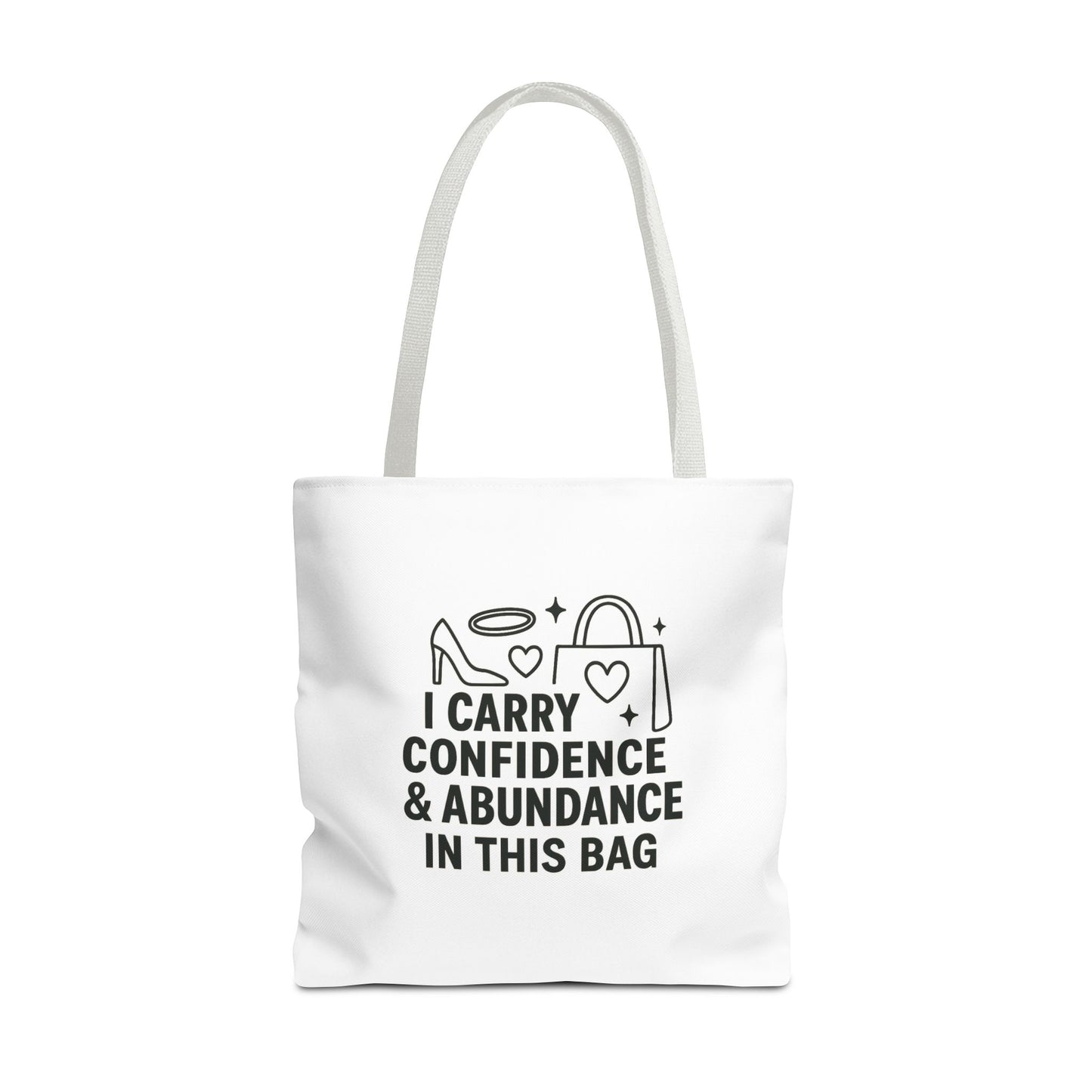 Confidence & Abundance Tote Bag, Motivational Shopper Bag, Gift for Her, Inspirational Tote for Everyday Use, Eco-Friendly Carryall