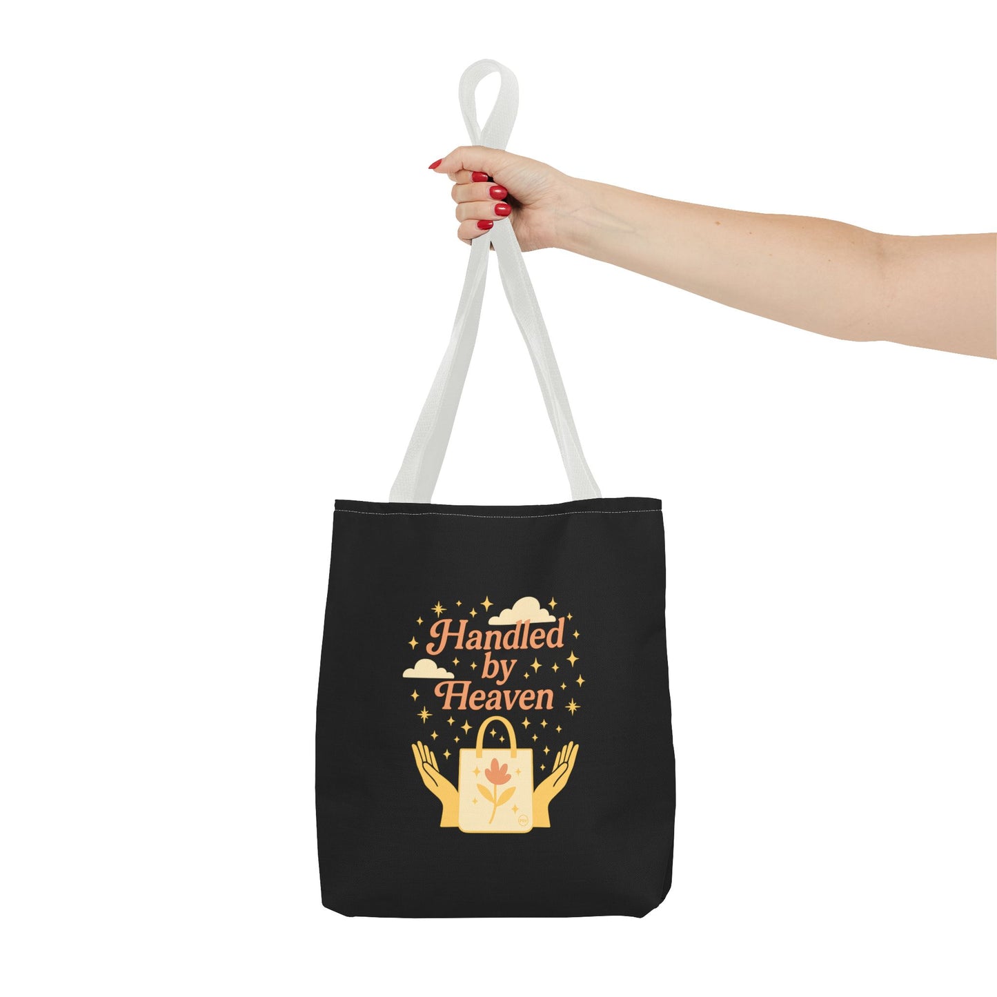 Heavenly Handled Tote Bag - Eco-Friendly Gift, Everyday Carry, Shopping Companion, Gift for Her, Travel Essential