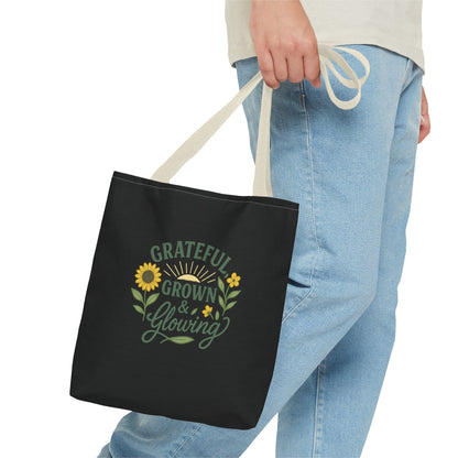 Grateful Grown & Glowing Tote Bag Eco-Friendly Shopper