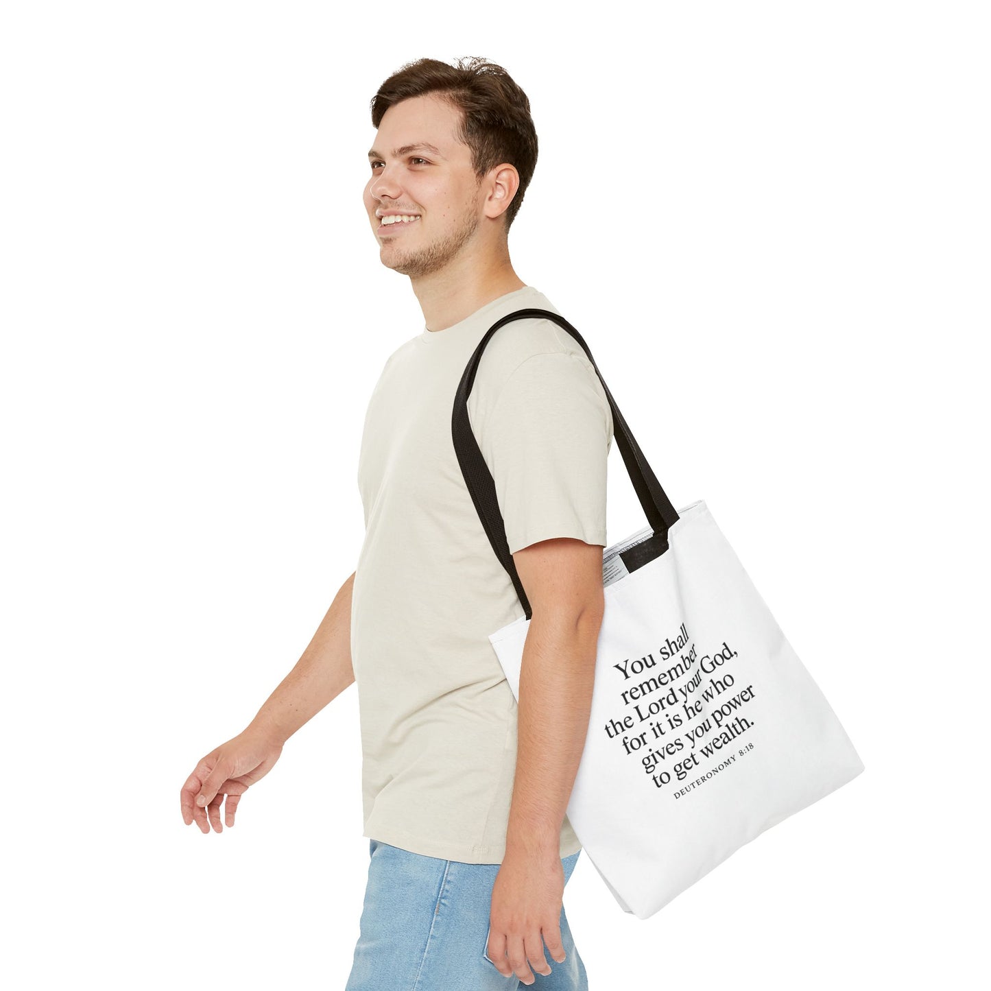 Inspirational Tote Bag - Faith Quote, Bible Verse Gift, Christian Tote, Scripture Bag, Positive Affirmation Accessory