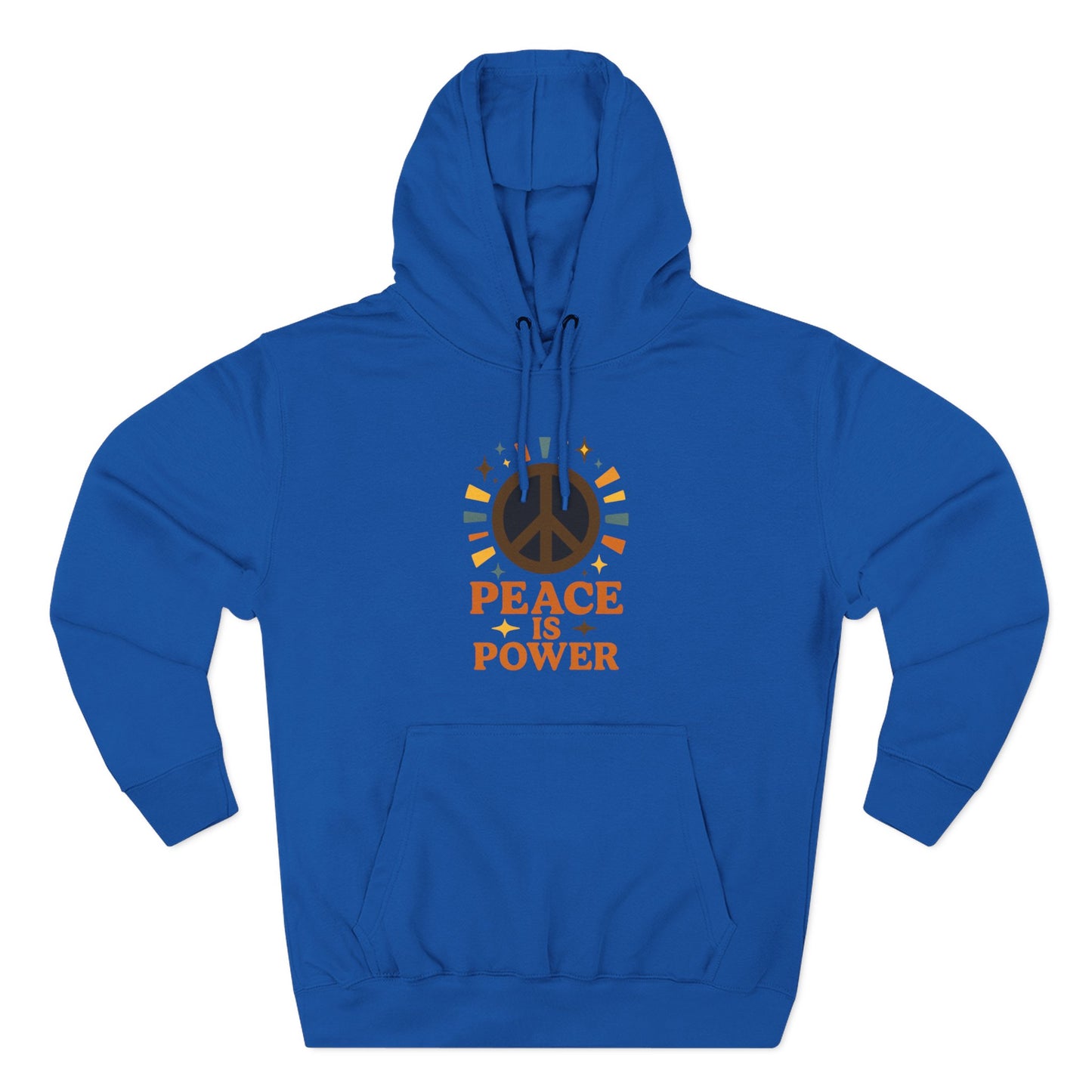 Peace is Power Fleece Hoodie - Cozy Unisex Sweatshirt, Gift for Activists, Warm Layer for Events, Inspirational Apparel
