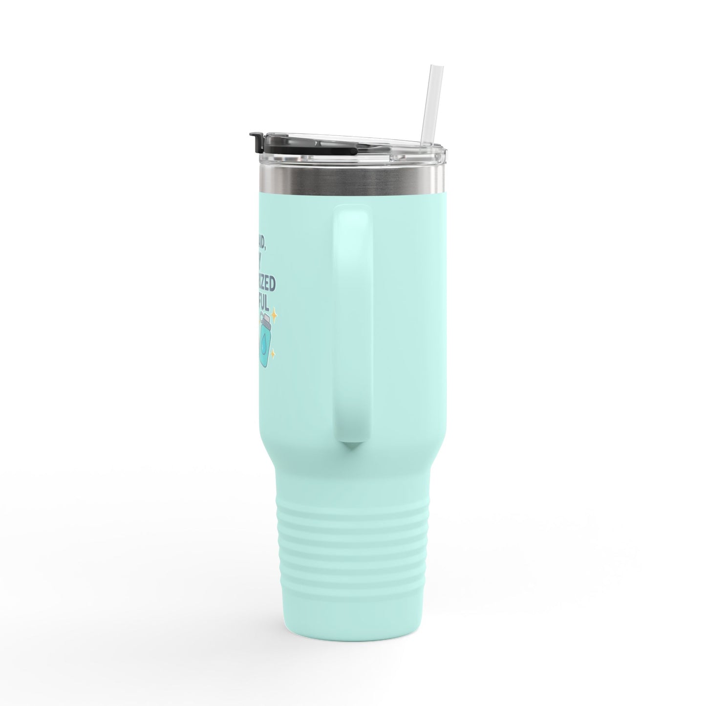 Mindful and Motivated Insulated Travel Mug, 40oz - Perfect for Hydration, Self-Care, Gift for Wellness Lovers, Hot or Cold Beverages