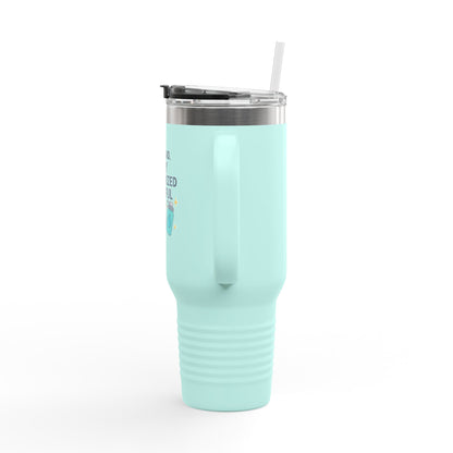 Mindful and Motivated Insulated Travel Mug, 40oz - Perfect for Hydration, Self-Care, Gift for Wellness Lovers, Hot or Cold Beverages