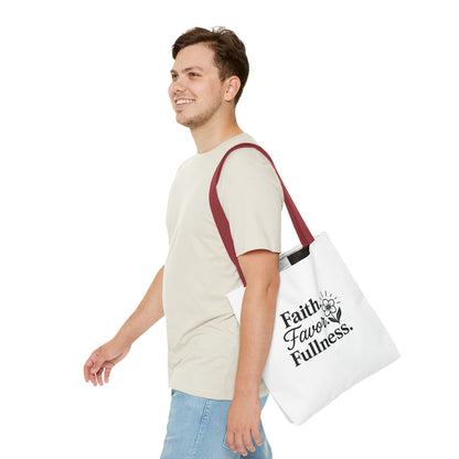 Faith-Inspired Tote Bag for Daily Essentials, Eco-Friendly Shopping Bag, Motivational Quote Tote, Spiritual Gift, Everyday Use